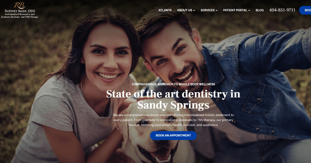 Website design for dentists for Dr. Baier's practice