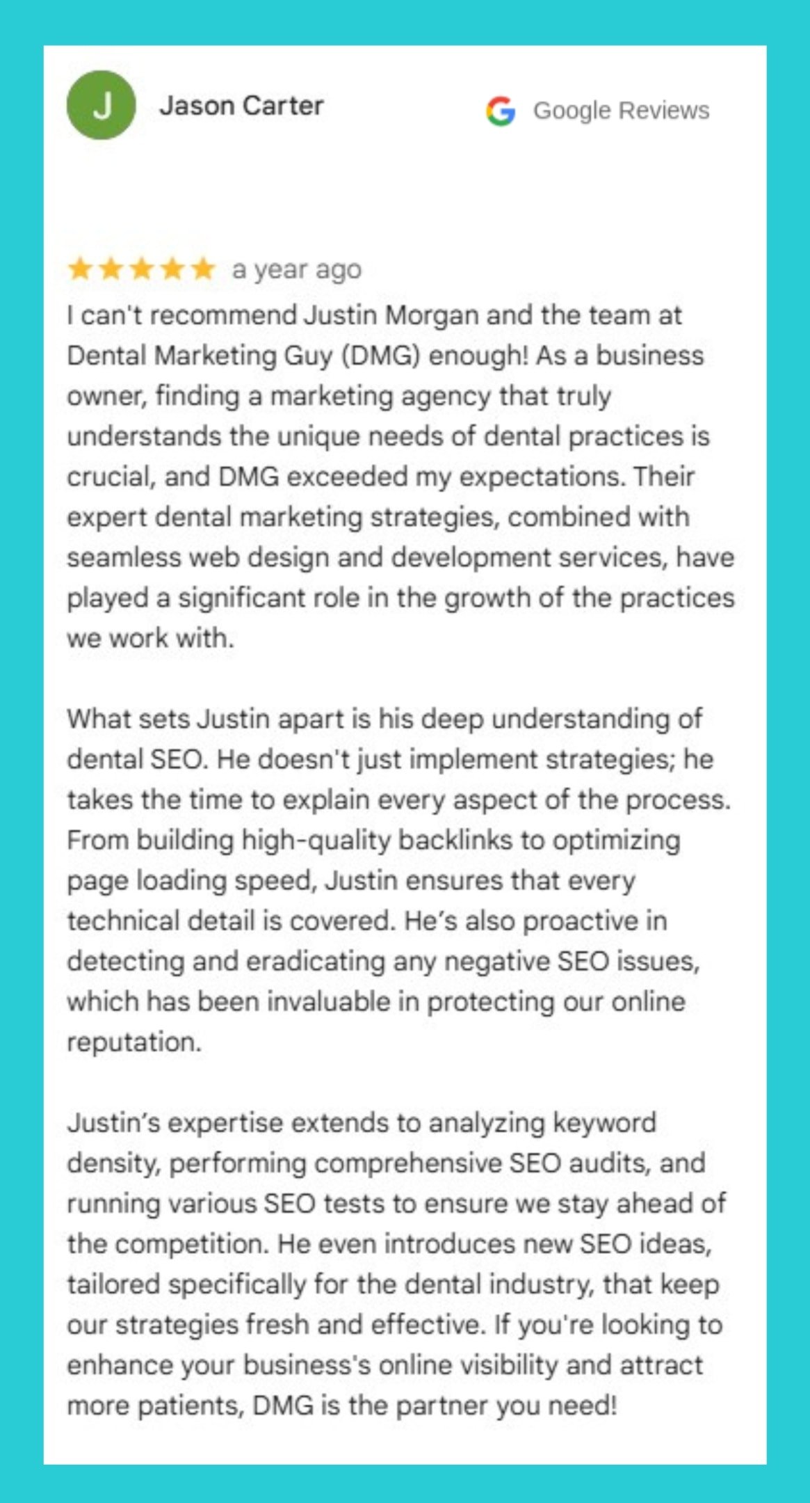 Dentists rave about dental SEO services and SEO for pediatric dentists. 